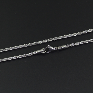 ヒップホップ ステンレス ロープチェーン ネックレス 2mm/3mm/5mm 男女兼用 ファッションジュエリー - Product Image 4