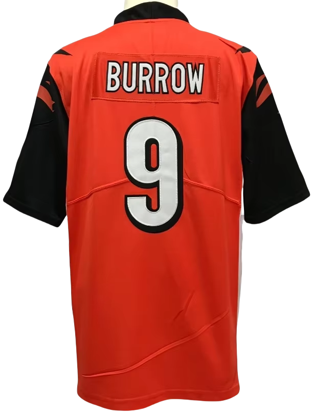 9 Joe Burrow Orange/Noir/