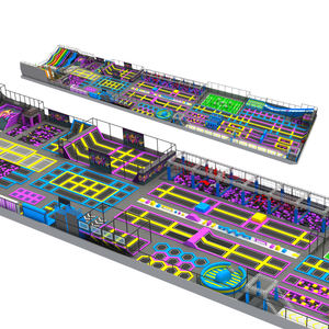 ציוד לפארק טרמפולינות מקורה מסחרי: טרמפולינות ספורט קפיצה, מתקני טיפוס לילדים ומבוגרים - Product Image 1