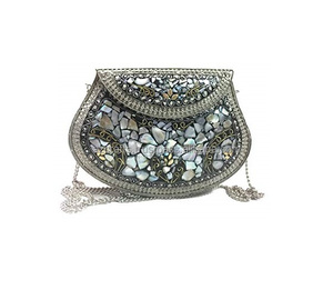 Pochette de soirée en métal pour femmes, nouvelle collection de sacs à main en mosaïque, sac indien - Product Image 4