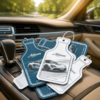 Désodorisant de voiture suspendu en papier de coton moderne, best-seller, avec diffuseur de parfum longue durée, design carré en forme de lettre