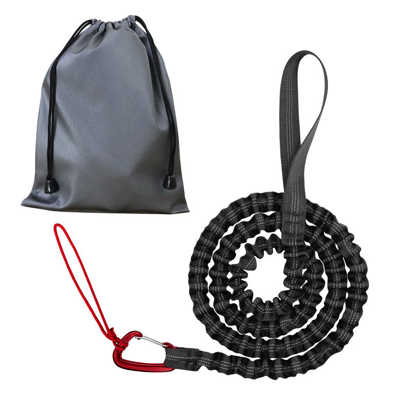 Cuerda de remolque para bicicleta, negra