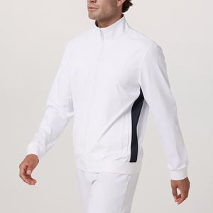 Veste softshell de sports de plein air pour hommes pour le printemps et l'automne à séchage rapide, col montant, fermeture à glissière avant, logo personnalisé - Product Image 2