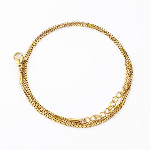 Collar de joyería de acero inoxidable para hombre de alta calidad, <span class=keywords><strong>cadena</strong></span> gargantilla, collar de <span class=keywords><strong>cadena</strong></span> fina, <span class=keywords><strong>cadena</strong></span> de clavícula <span class=keywords><strong>veneciana</strong></span> chapada en <span class=keywords><strong>oro</strong></span> - Product Image 1