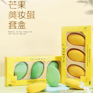 Nhãn Hiệu Riêng Gói Thực Kỹ Thuật Miếng Bọt Biển 3Pcs Trang Điểm Máy Xay Sinh Tố Bộ Vẻ Đẹp Nền Tảng Không <span class=keywords><strong>Latex</strong></span> Vẻ Đẹp Bọt Biển Bao Bì - Product Image 1
