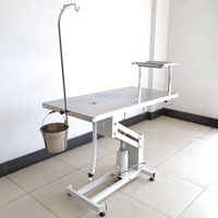 OSCAT Hydraulischer Tier-Operationstisch aus 304 Edelstahl Veterinär-OP-Tisch Tierarztausrüstung für Katzen Hunde Tierklinik