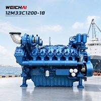 Moteur diesel marin SCDC Weichai 12M33C1200-18 1200HP V12, moteur de propulsion principale pour bateau de travail, bateau de pêche, navire de transport de marchandises
