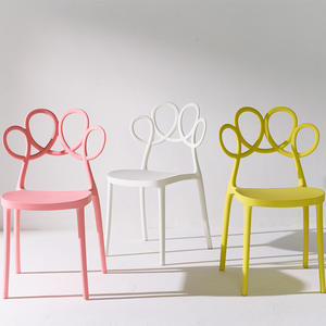 Modern Minimalist Scandinavian Style Dining Chair Plastic <b>Backrest</b> Creative Design For Home Restaurant Use - Product Image 1