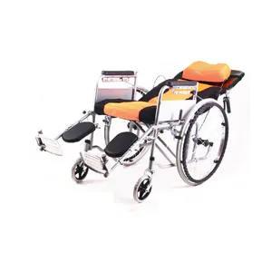 Lightweight Wheel Chair Manual Portable Full Lying Folding Wheelchair For Elderly Pregnant Disabled