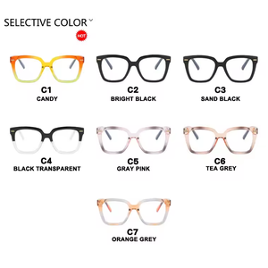 ミニマリストカスタマイズメガネハイエンドキャンディー色アンチブルーライト女性用眼鏡フレーム近視 - Product Image 3