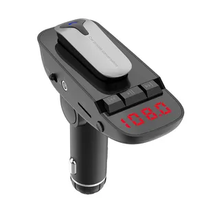 Er9 adaptador de áudio mp3 para carro, fone de ouvido sem fio, carregador rápido usb, mãos livres, bluetooth 5.0, transmissor fm com fone de ouvido