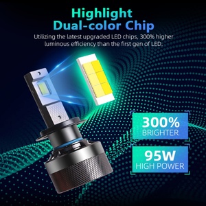 Phares LED SANVI V5 190W à commande intelligente par application, 30000LM 6000K-3000K, ampoules LED Plug and Play, accessoires automobiles - Product Image 3