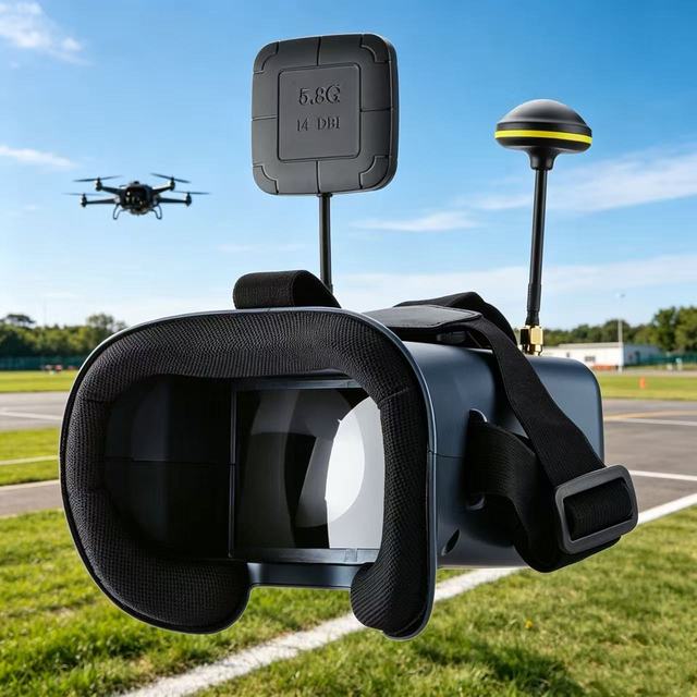 LJIEE FPV New Upgrade VR Glasses 480x320 Resolution Strong Signal Anti-interference for High-end FPV Drone Equipment