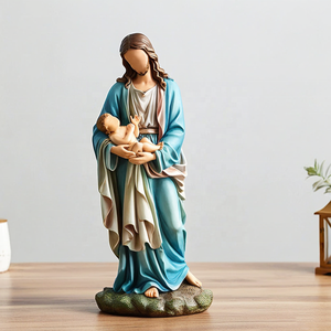 Figura de Resina Católica de Dos Piezas, Nacimiento de Jesús, Recuerdo Festivo Personalizado, Regalo LW0201 Católico L - Product Image 2