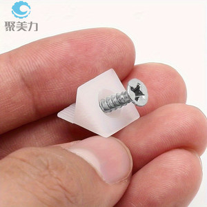 Support d'angle en plastique Jumei à 45 degrés, blanc, pièces de fixation pour meubles GMN2478 - Product Image 3