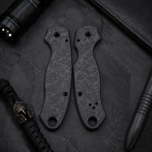 Escamas de Fibra de Carbono OEM Personalizadas de Fábrica para <span class=keywords><strong>Cuchillos</strong></span> <span class=keywords><strong>Spyderco</strong></span> Paramilitary 2 PM2, Escamas de Repuesto CNC - Product Image 1