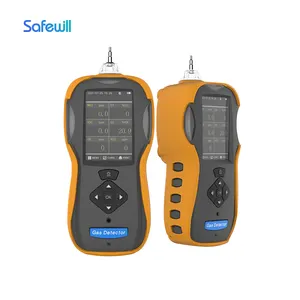 Safewill Hot Sale Portable Multi Gas Detector 6-in-1 Gas Leak Analyzer CO/CO2/O2/H2S/VOC/CH4 Gas Detector with Bluetooth Printer