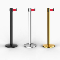 Poteau de guidage rétractable Jinke en acier inoxydable avec ceinture, barrière de gestion de foule pour aéroports