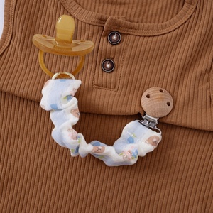 Nouvelle Chaîne de Sucette en Coton pour Bébé avec Nœud Mignon, Attache-Sucette et Support de Dentition au Crochet - Product Image 4