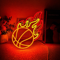Enseigne néon LED de basketball personnalisée, décoration murale lumineuse pour la décoration intérieure, la décoration murale, la décoration de chambre, la décoration de bar, la décoration de fête à domicile, cadeau pour les fans de basketball