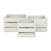 Caisse de rangement en bois en gros d'usine, couleur bois naturel, logo personnalisé, caisse à lattes empilable avec poignées, ODM OEM pour la décoration intérieure