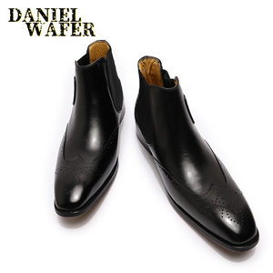 Chaussures en cuir véritable, bottes <span class=keywords><strong>de</strong></span> <span class=keywords><strong>dressage</strong></span>, bottes en cuir véritable pour hommes, randonnée - Product Image 6