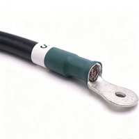 Kabel Jumper Baterai Tembaga Berlapis Timah Tugas Berat dengan Terminal Cincin Ganda, Kabel Harness Tahan Suhu Tinggi untuk Solar dan Kelautan