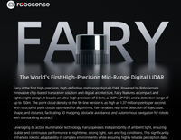 Sensor LiDAR 3D RoboSense Fairy, Radar Láser Digital de 96 Rayos para Mapeo de AGV, AMR, Robots y UAV