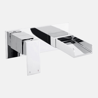 Robinet de lavabo mural en laiton standard australien, finition chromée, certification CPUC CE, garantie de 5 ans, design moderne pour