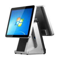 Aonpos écran tactile capacitif POS ordinateur 2*15 pouces terminal de paiement de bureau Windows EPOS ensemble complet de vente au détail