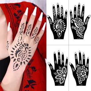 <span class=keywords><strong>Tatuajes</strong></span> <span class=keywords><strong>Temporales</strong></span> de Henna Negra, Pegatinas para Manos y Espalda, Plantillas para Pintar con Spray, Pegatinas de Belleza para Venta al por Mayor <span class=keywords><strong>en</strong></span> <span class=keywords><strong>Amazon</strong></span> - Product Image 4