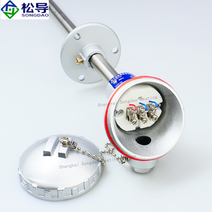 WZP-330 PT100 bạch kim thermistor với di chuyển mặt bích k-loại cảm biến nhiệt độ thăm dò, đường kính 16*300 mét - Product Image 5