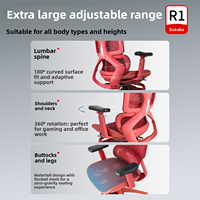 Chaise de bureau ergonomique en maille résistante à l'usure et aux taches, avec fonction de relaxation à grand angle et cadre inclinable