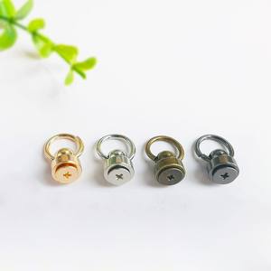 หมุดตอกโลหะพร้อมห่วงกลมหัวสกรูด้านหลังหมุดทองเหลืองสำหรับกระเป๋าถืองานฝีมือหนังเคสอุปกรณ์เสริมสำหรับโทรศัพท์ - Product Image 4