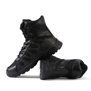 Bottes de randonnée tactiques noires et kaki - Ultra-légères en PU et cuir suédé de vache pour usage extérieur - Personnalisables OEM/ODM - Product Image 2