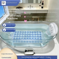 Tapis de massage portable chauffant pour bain à bulles, rectangulaire, amélioré, anti-bruit, pour baignoire et spa, 6 vitesses, sans fil