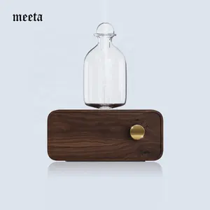 AM02 Mute Sleeping Well Room Aroma Air Diffuser Waterless Battery Mini Natural Glass Wood Grain Diffuser With 30ml Oil Capacity