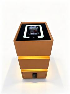 Mesita de Noche Moderna con Carga Inalámbrica, Iluminación RGB y Altavoz Bluetooth, Gabinete de Madera con 3 Cajones para Dormitorio - Product Image 2