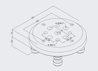 Plaque d'adaptation de presse à vis XinDian H54/H54L D52, plaque de fixation précise pour table rotative CNC 4ème axe