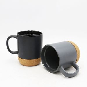 Tazas de Café de Cerámica de Color Sólido al por Mayor, con Base de Corcho, Ecológicas, Aptas para Microondas y Lavavajillas, con Tapa de Silicona, para Oficina - Product Image 3