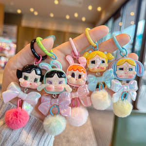 Porte-clés pendentif mignon en peluche bébé pleurant dessin animé, jouet porte-clés petit format avec larmes - Grande vente - Product Image 1