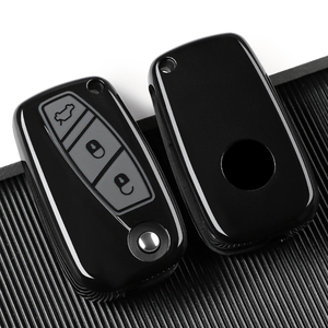 Pour <span class=keywords><strong>FIAT</strong></span> <span class=keywords><strong>500</strong></span> Panda Idea Stilo Ducato Punto Bravo Grande Minibus Doblo, étui de protection pour clé de voiture en TPU, 3 boutons, accessoires auto - Product Image 5