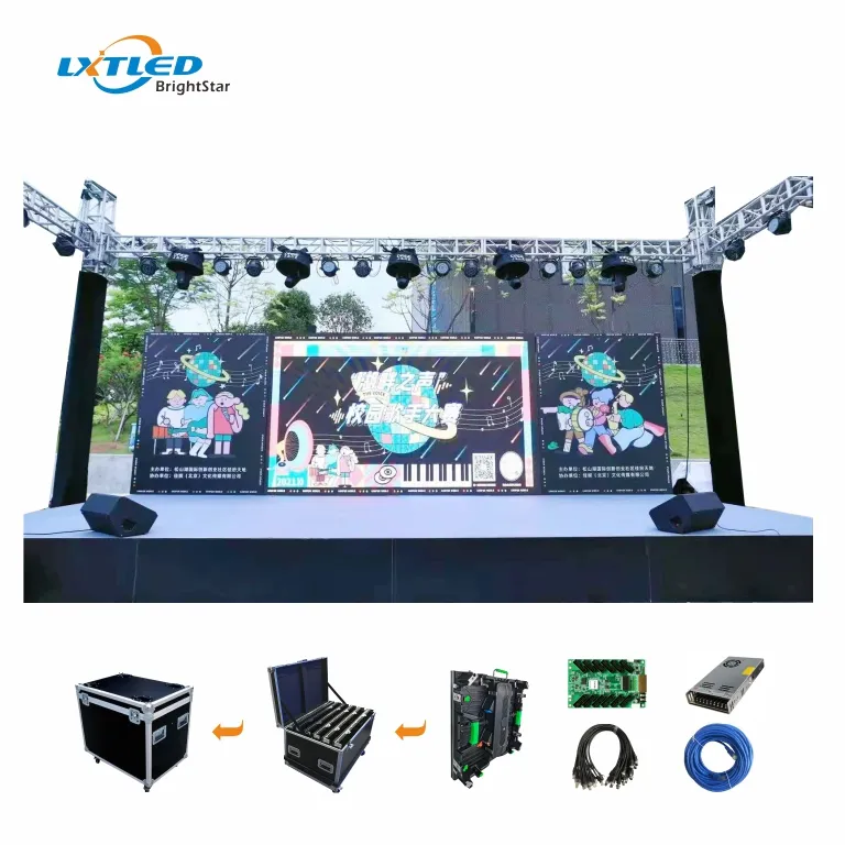 P3.91led matrix video wall panel support truss 500X500mm P1.9P2.6P3.91P4.81 rental led display