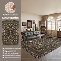 Tapis pour salon, tapis de chevet bohème antidérapant pour chambre à coucher, style ethnique vintage, imperméable, compatible avec l'aspirateur