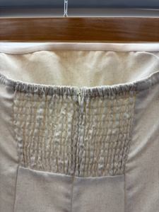 فستان طويل صديق للبيئة مستدام بدون حمالات من الكتان بجيب صلب عالي الخصر للنساء ملابس عمل على الإنترنت - Product Image 4