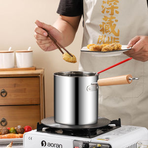 <span class=keywords><strong>Friteuse</strong></span> Profonde en Acier Inoxydable 304 avec Filtre <span class=keywords><strong>pour</strong></span> Ustensiles de Cuisine, Marmite à Soupe, Frites Tempura, Grande Capacité de Rangement - Product Image 4