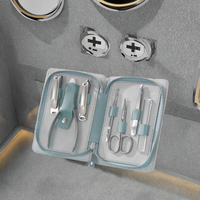 Ensemble de manucure et pédicure MJL Professional 7 pièces de luxe 3 en 1, pour tous les âges, portable, durable, en acier inoxydable, emballé dans une boîte