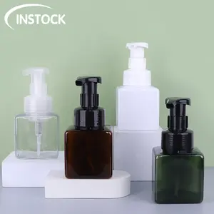 Custom Foam Pump Plastic Bottle Hand Wash Soap Dispenser Bottle Empty Hand Wash Bottles Cosmetic Packaging Instock 250ml PET