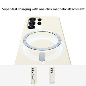 เคสโทรศัพท์ซิลิโคนเหลวสำหรับ <span class=keywords><strong>Samsung</strong></span> S25เคสกล้องโลหะโลหะแม่เหล็ก - Product Image 4