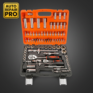 Juego de Herramientas Profesional para Reparación de Autos, Bicicletas y Automóviles, con Llave de Trinquete, Puntas Torx, Dados, Mangos y Estuche Rígido - Product Image 1